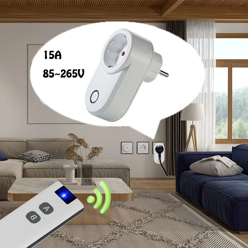 Smart Plug & Remote Control Set – Easy Lighting & Appliance Control (EU Plug)