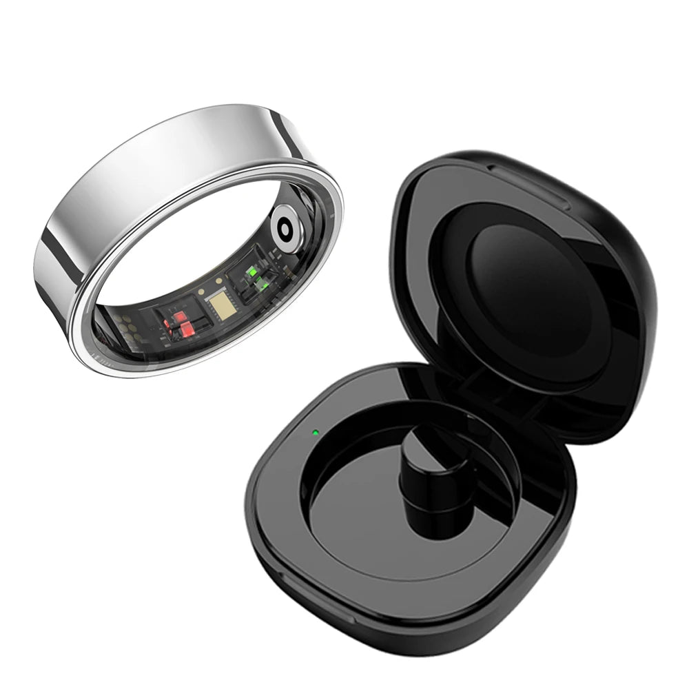 R09 Smart Ring Health Monitor Sports Fitness Tracker Step Count 5ATM Waterproof Heart Rate Blood Oxygen Smart Ring For Men Women