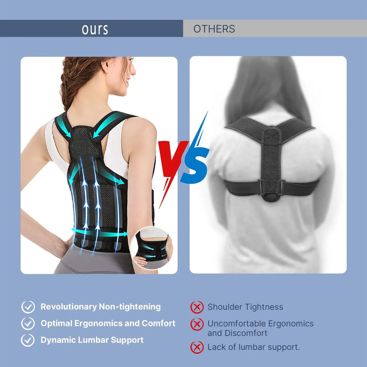 Adjustable Back Posture Corrector – Full Back Support for Men & Women