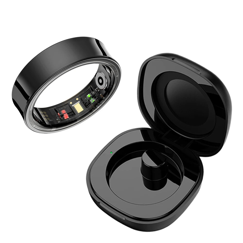 R09 Smart Ring Health Monitor Sports Fitness Tracker Step Count 5ATM Waterproof Heart Rate Blood Oxygen Smart Ring For Men Women