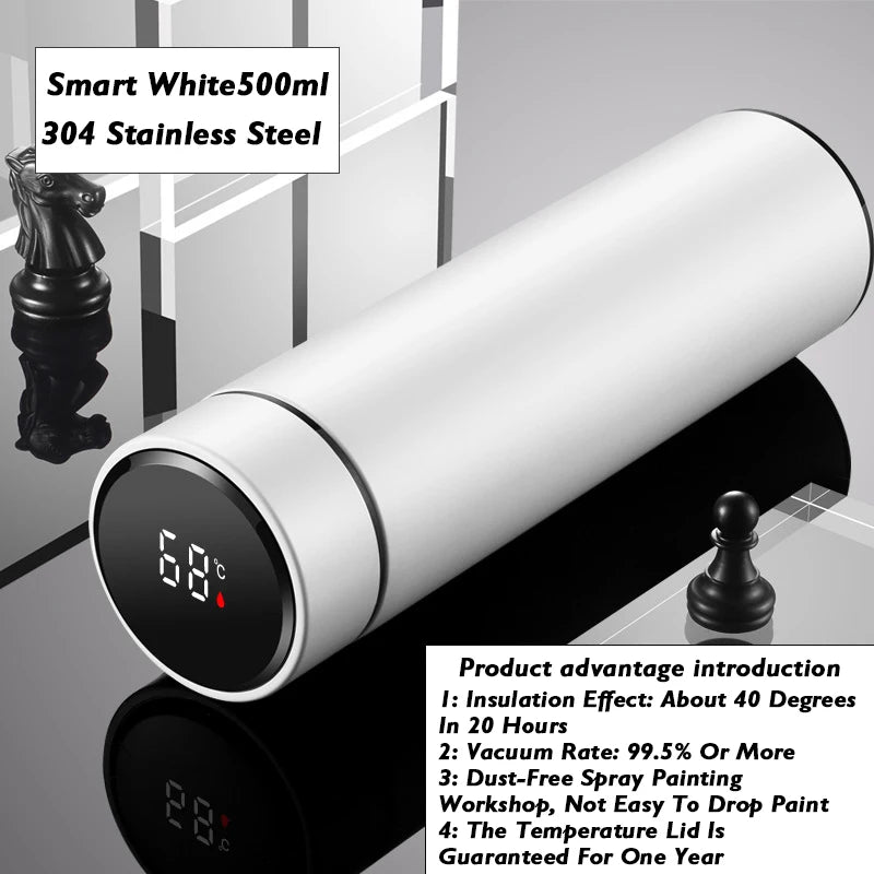 Smart Insulated Thermos Bottle with LED Temperature Display