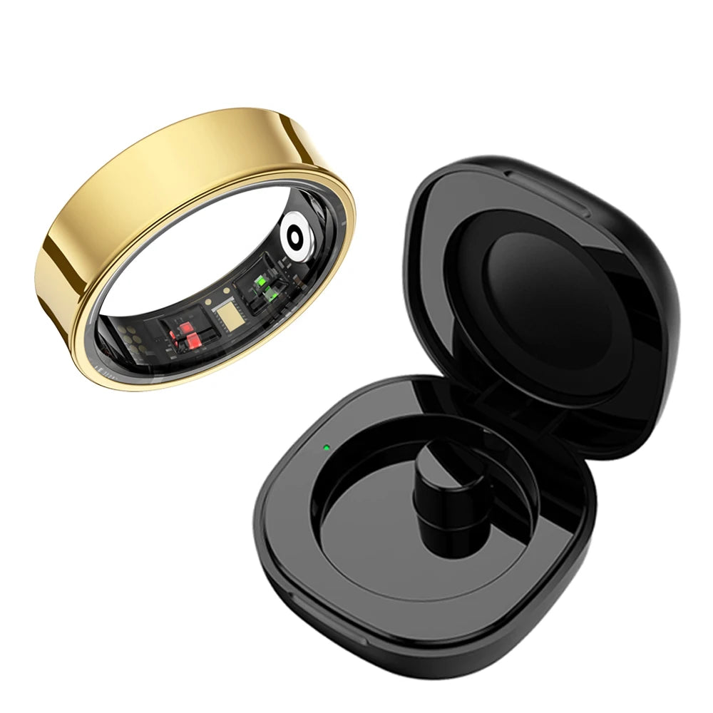 R09 Smart Ring Health Monitor Sports Fitness Tracker Step Count 5ATM Waterproof Heart Rate Blood Oxygen Smart Ring For Men Women