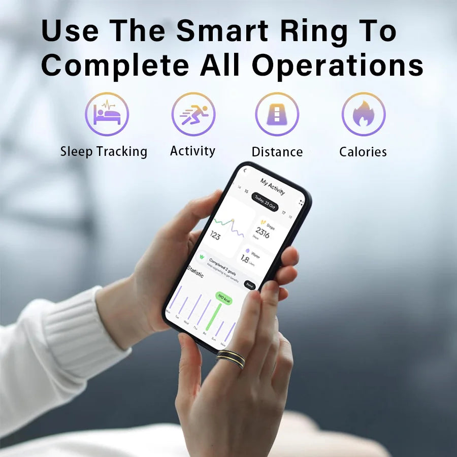 Carbon Smart Ring – Health Tracking Meets Luxury Design