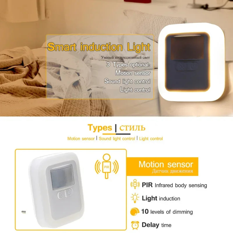 Smart Motion Night Light – LED & Battery-Powered