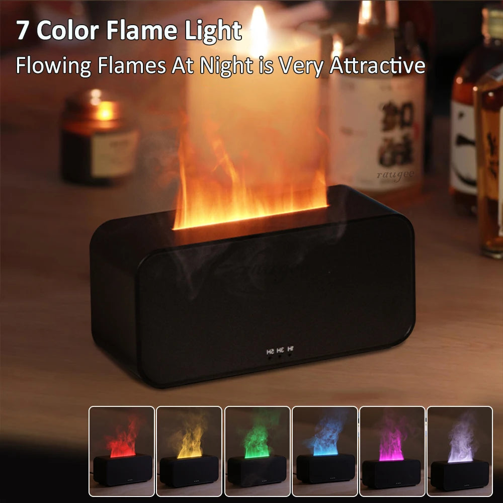 Flame Aroma Diffuser & Humidifier – 2-in-1 Mist & Mood Light