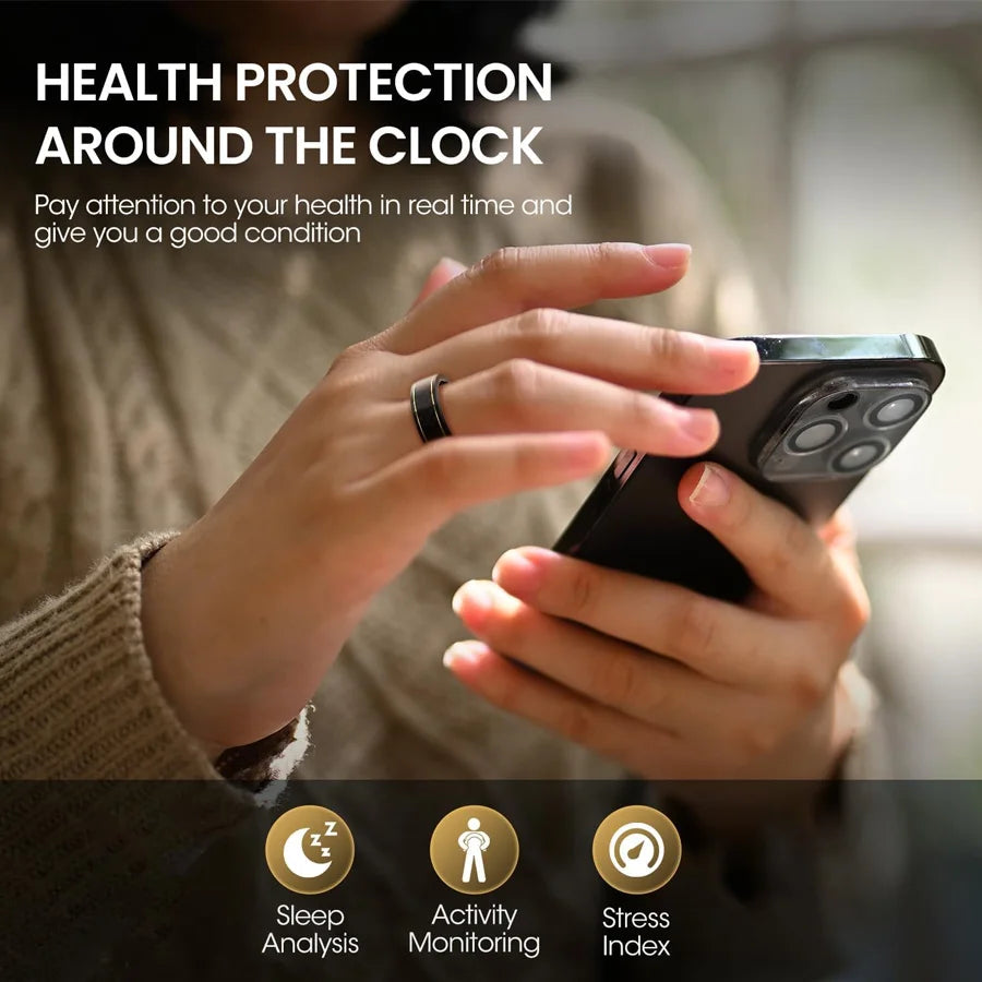 Carbon Smart Ring – Health Tracking Meets Luxury Design