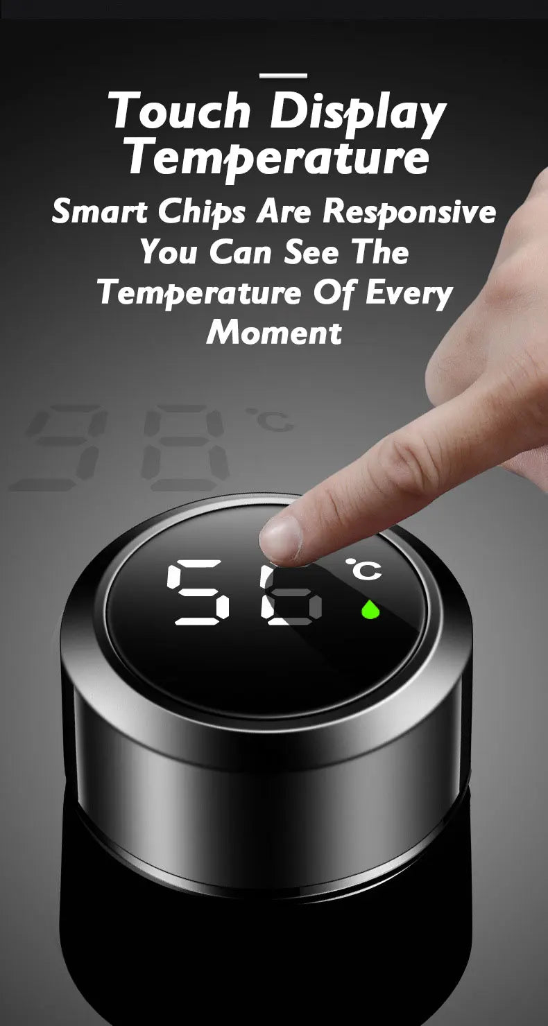 Smart Insulated Thermos Bottle with LED Temperature Display