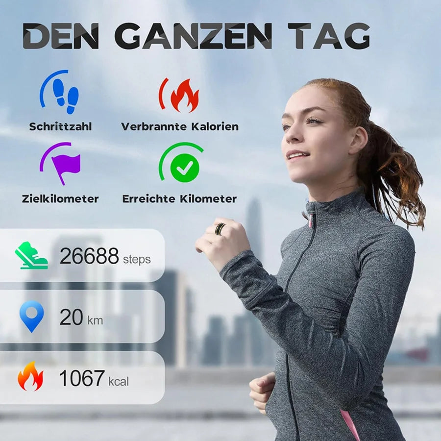 Carbon Smart Ring – Health Tracking Meets Luxury Design