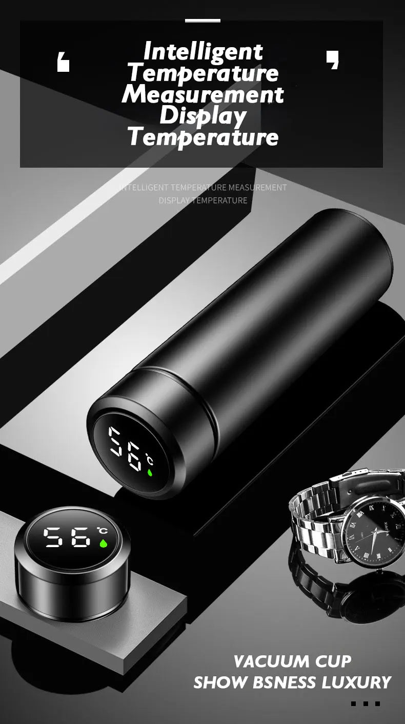 Smart Insulated Thermos Bottle with LED Temperature Display