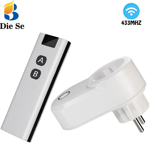 Smart Plug & Remote Control Set – Easy Lighting & Appliance Control (EU Plug)